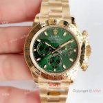 Noob Factory V8 904L Swiss 4130 Rolex Cosmograph Daytona Green Dial Chrono Replica Watch